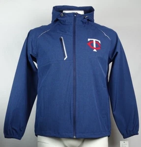 Minnesota Twins GIII Men's Full Zip Embroidered Soft Shell Jacket Blue MLB L - Picture 1 of 5