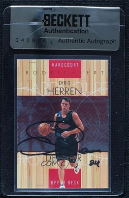 BAS 1999 Upper Deck Hardcourt Alert Chris Herren Seal of Authenticity Rookie RC - Image 1 of 2