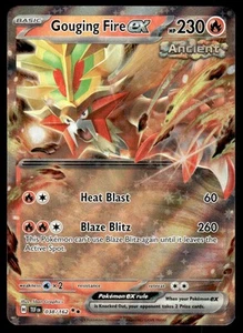 Pokemon TCG SV05: Temporal Forces #038/162 Gouging Fire ex - Picture 1 of 2