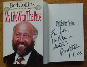 American Sportscaster BUD COLLINS signiert MEIN LEBEN MIT DEN PROFIS 1989 Buch Echtheitszertifikat - Bild 1 von 1