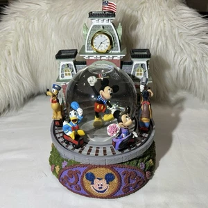 Disney Mickey & Friends Main Street Station Musical Snowglobe (no Works) - Picture 1 of 10