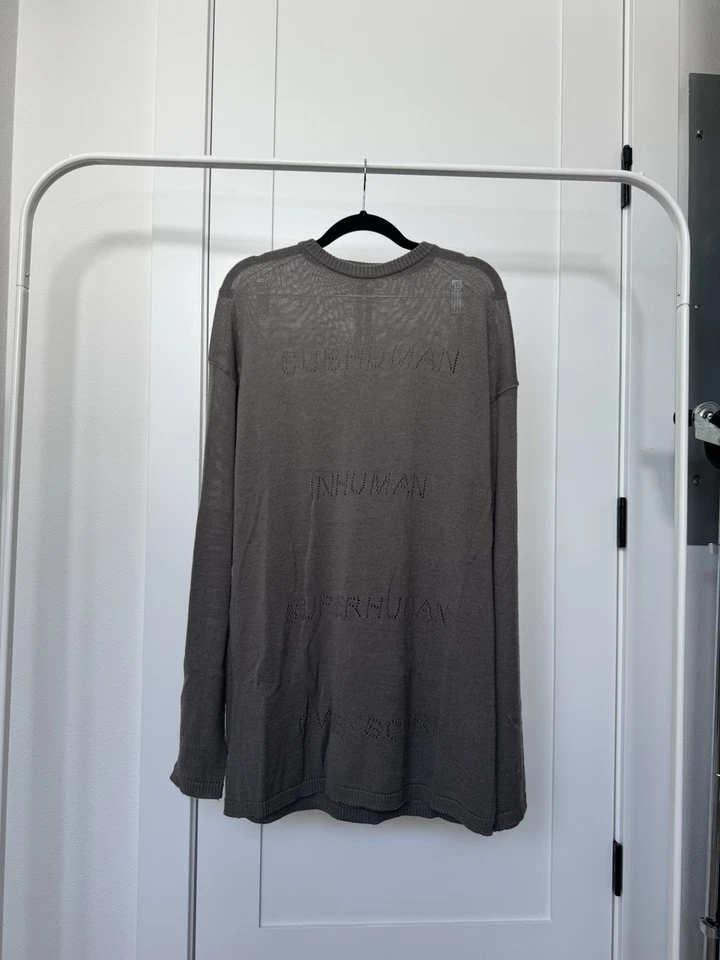 Suéter de lana Rick Owens Tommy de gran tamaño para hombre talla única Dust Lido SS 24 Foto 1 de 4