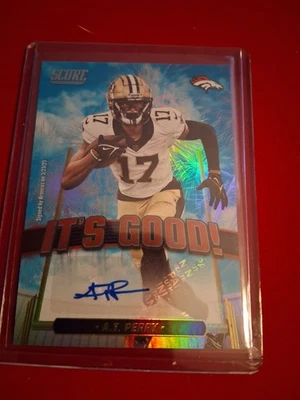 2025 Score Football A.T. Perry It’s Good Auto #IGG-ATP Denver Broncos - Image 1 of 2