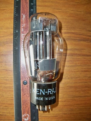 Botella fuerte KEN-RAD FAT placa negra inferior D Getter tubo 6AS7G - 112/114 Foto 1 de 4