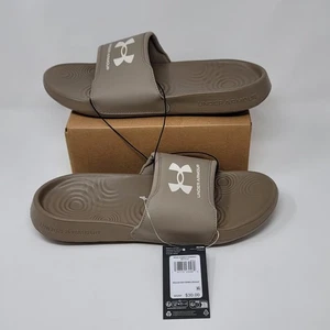 Under Armour UA Ignite Select Slides Men's Size 11 Brown Clay/Beige Slip On - Picture 1 of 7