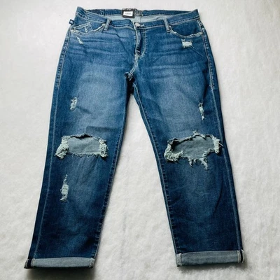 NWT Rock & Republic Womens Denim Blue Distressed Indee Boyfriend Jeans Size 18M - Image 1 of 4
