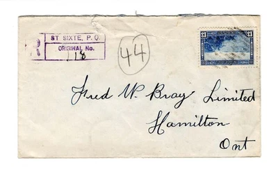 Anillo dividido H290 Canadá QC Quebec - St Sixte 1942 - Cubierta RPO registrada - Foto 1 de 2