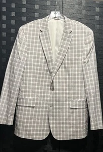Mens Tommy Hilfiger Jacket Blazer Sport Coat Plaid Cotton Sz 48 L Excellent Cond - Picture 1 of 6
