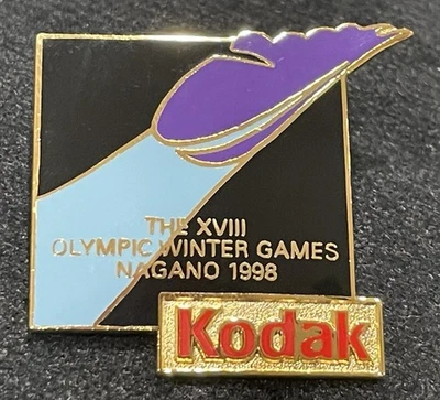 1998 Nagano Japan Olympics Kodak Bob Sled Pin - Image 1 of 2