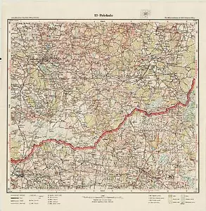 1930 Mapa topográfico del ejército vintage PRIEKULE (Letonia), escala 1:75 000 - Imagen 1 de 4