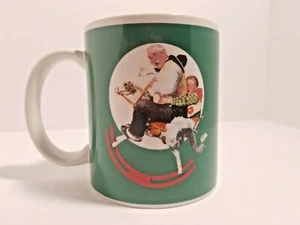 Norman Rockwell Großvater & Junge auf Schaukelpferd Kaffeetasse Becher - Bild 1 von 6