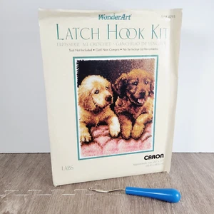 CARON WonderArt Labrador Latch Hook Rug Craft Kit with Tool ~ Labs Dogs Puppies - Picture 1 of 5