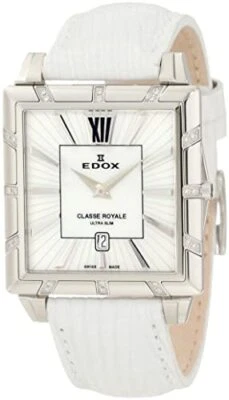 Reloj Edox Mujer 26022 3D NAIN Classe Royale Rectangular DIAMANTE Cuero Foto 1 de 4