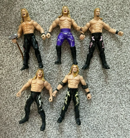 WWF WCW NWO WWE Vintage 1999-2001 Jakks TTL Lot of 5 Chris Jericho Action Figure Cover