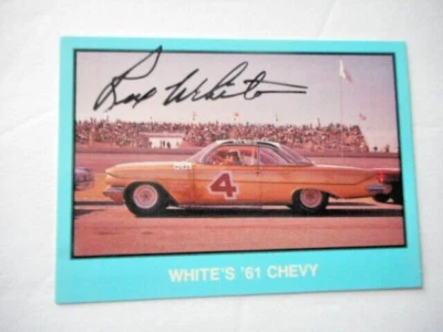 Rex White signed 1989 TG MASTERS of RACING #4 WHITES 1961 Chevy GN/WC Card #93 - Image 1 of 2