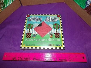 Garden Delight Foam Backed rubber stamp set by Inkadinkado 10 Stamps Ink - Picture 1 of 2