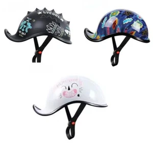 Retro Motorcycle Half Helmet Fashion Bailer for Scooter Safety Helm Summer - Picture 1 of 19