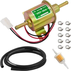 Universal Electric Fuel Pump Kit, Transfer Pump HEP-02A Filter For Lawn Mower - Bild 1 von 5