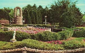 Grotto Gardens, Dickeyville, Wisconsin Vintage Chrom PC - Bild 1 von 2
