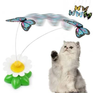 1pc Interaktiv Katzenspielzeug Elektrisch Katzen Teaser Rotierende Schmetterling - Bild 1 von 5