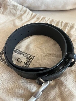  Gucci GG Marmont Gürtel schwarz Leder Gr 80 NEU - Bild 1 von 4