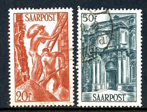 Francobolli Saar, Scott # 199-200 usati - Foto 1 di 1