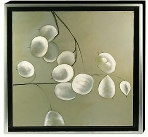Tableau encadré cadre toile peinture design moderne Fleur - 50 x 50 cm