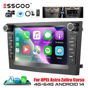 Für Opel Zafira Corsa Astra H G DAB+ Carplay Android 14 4+64G Autoradio GPS Cam - Bild 1 von 14