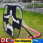 2 In 1 Foldable Football Goals Small Practice Soccer Net for Kids (Black Red) Ho