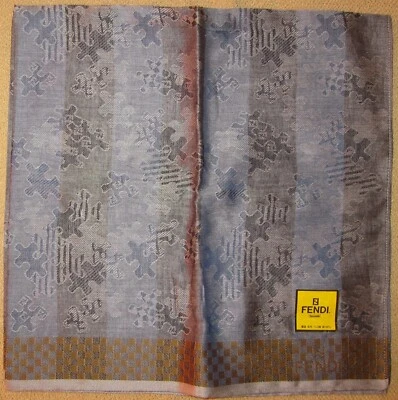 FENDI *Pañuelo Bufanda Rompecabezas 48cm/YARINAG Foto 1 de 4