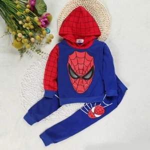 2Pcs Boys Fall Outfits, Hoodie spider man Sweatshirt + Pants Clothes Set - Picture 1 of 10