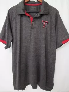 Texas Tech Colosseum Sportswear Poloshirt grau roter Besatz Polyester Gr. XL - Bild 1 von 8