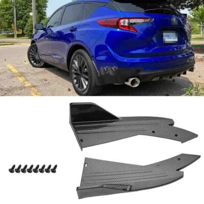 For Acura MDX RDX Rear Bumper Lip Spoiler Splitter Diffuser Canard Carbon Fiber - Image 1 of 4