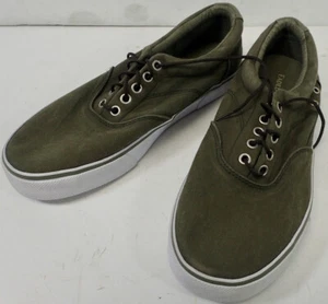 Scarpe da barca uomo in tela verde sbiadito Glory Donnelly taglia 8 usate in ottime condizioni - Foto 1 di 10
