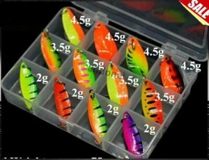 12er Set Box Trout Spoon Set Forellenblinker Blinker Kunstköder Spinnfischen DHL - Bild 1 von 7