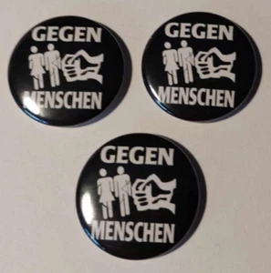 1x Gegen Menschen Button Misanthrop Black Metal Punk Anti Society Fuck the World - Picture 1 of 1
