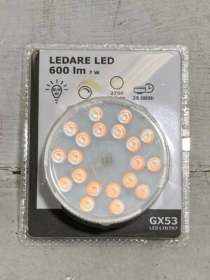 IKEA LEDARE GX53 600 lm Warm White Dimmable LED 1707x7 Bulb  - RRP £29.99 - Image 1 of 3