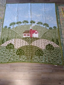 Biederlack™ Orchard Farm House Throw Couch Blanket Soft Acrylic 58x69 Vtg 80-90s - Picture 1 of 7