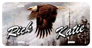 Flying Eagle Mountains Personalized License Plate Custom Auto Car Tag - Bild 1 von 2