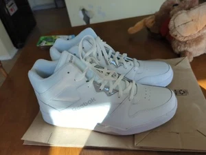 REEBOK Men Shoes Royal BB4500 White Gray High Leather Size 14 Basketball Nwot - Picture 1 of 22