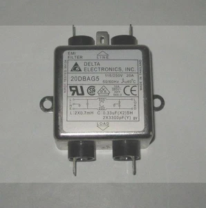 EMI Filter Delta Electronics 20DBAG5 115/250V 20A L=2x0.7mH C=2x3300pF - Picture 1 of 1