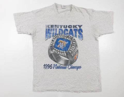 Vintage University of Kentucky Shirt Adult XL Gray 90's Single Stitch Wildcats Cover