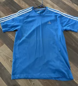 Adidas PERFORMANCE Essentials Blue T-Shirt Men Size Small Climalite - Picture 1 of 10