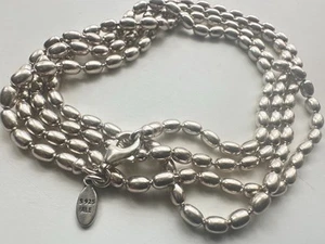 Retired Pandora Sterling Silver Necklace 80cm Rice Ball Chain 590143 - Picture 1 of 6