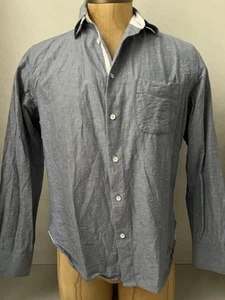 Camicia uomo Rag & Bone manica lunga abbottonata slim tg M blu chambray casual - Foto 1 di 12