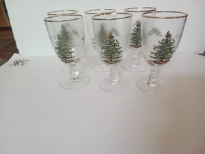 Spode Christmas Tree Eisteeglas 6er Set gestempelt  - Bild 1 von 3