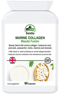 Marine Collagen with Hyaluronic Acid, Vitamin C Hair Joints Skin Beauty Wrinkles - Picture 1 of 6