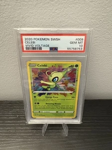 Pokémon Sword & Shield 2020 Vivid Voltage #009 Celebi increíble raro PSA 10 - Imagen 1 de 2