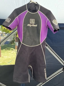 Rip Curl Ladies Size 12 2:2 wetsuit Spring suit Short Sleeve Purple Black - Picture 1 of 9