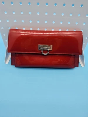 Bolso Bandolera Beijo Rojo Patente con Correa de Cadena - Londres París Nuevo Foto 1 de 4